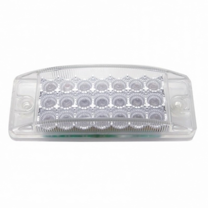 21 LED Reflector Rectangular Light (Clearance/Marker) - Amber LED/Clear Lens (Bulk)