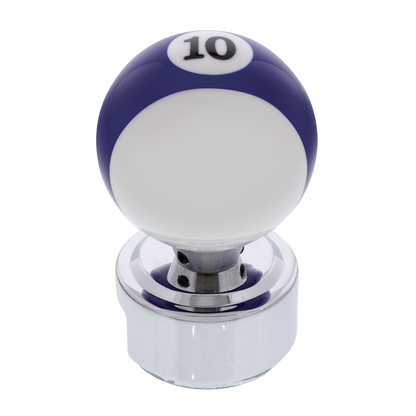 Number 10 Pool Ball Gearshift Knob For 13/15/18 Speed Eaton Style Shifters