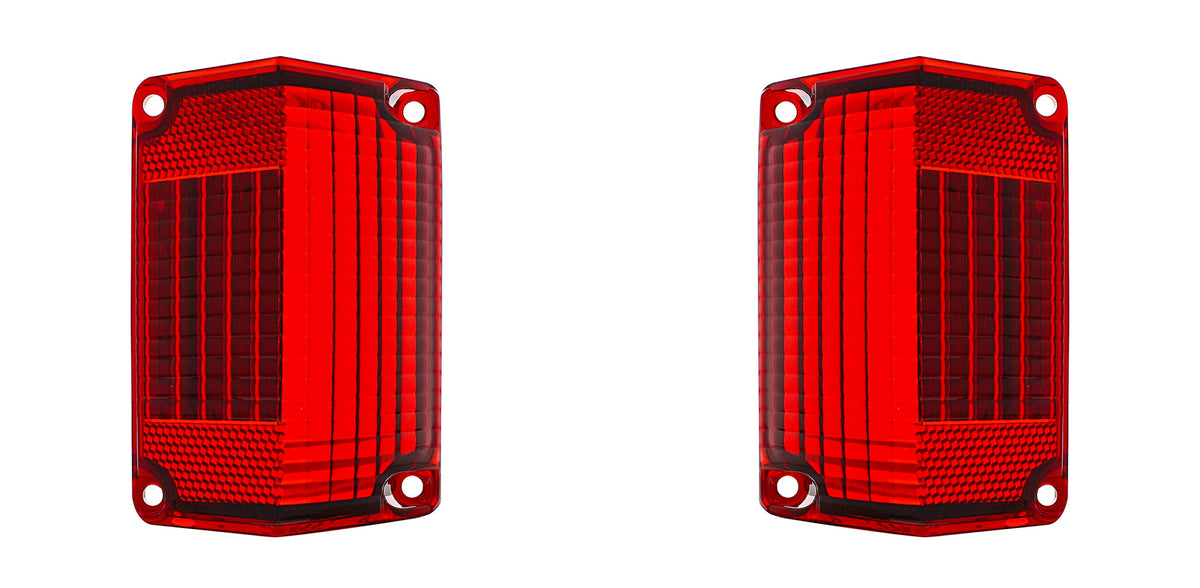 Tail Light Lens For 1968-69 & Early 1970 Chevy El Camino - L/H and R/H (2pcs)
