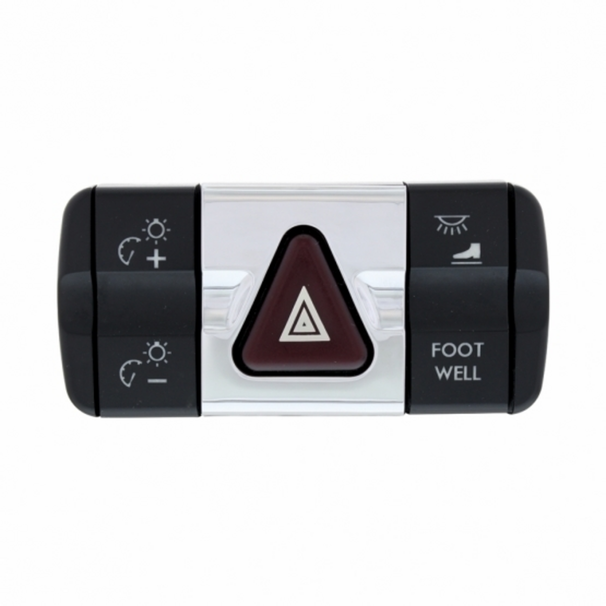Chrome Plastic Hazard Switch Trim For 2008-2017 Freightliner Cascadia