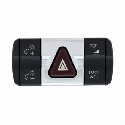 Chrome Plastic Hazard Switch Trim For 2008-2017 Freightliner Cascadia