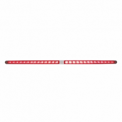 Dual 14 LED 12" Light Bars With Bezel - Red LED/Red Lens