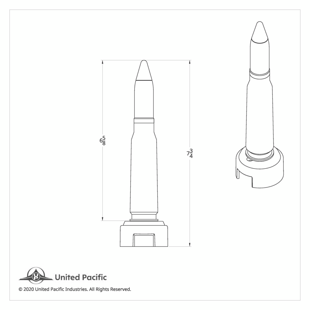 50 Caliber Bullet Style Thread-On Gearshift Knob With 13/15/18 Speed Adapter