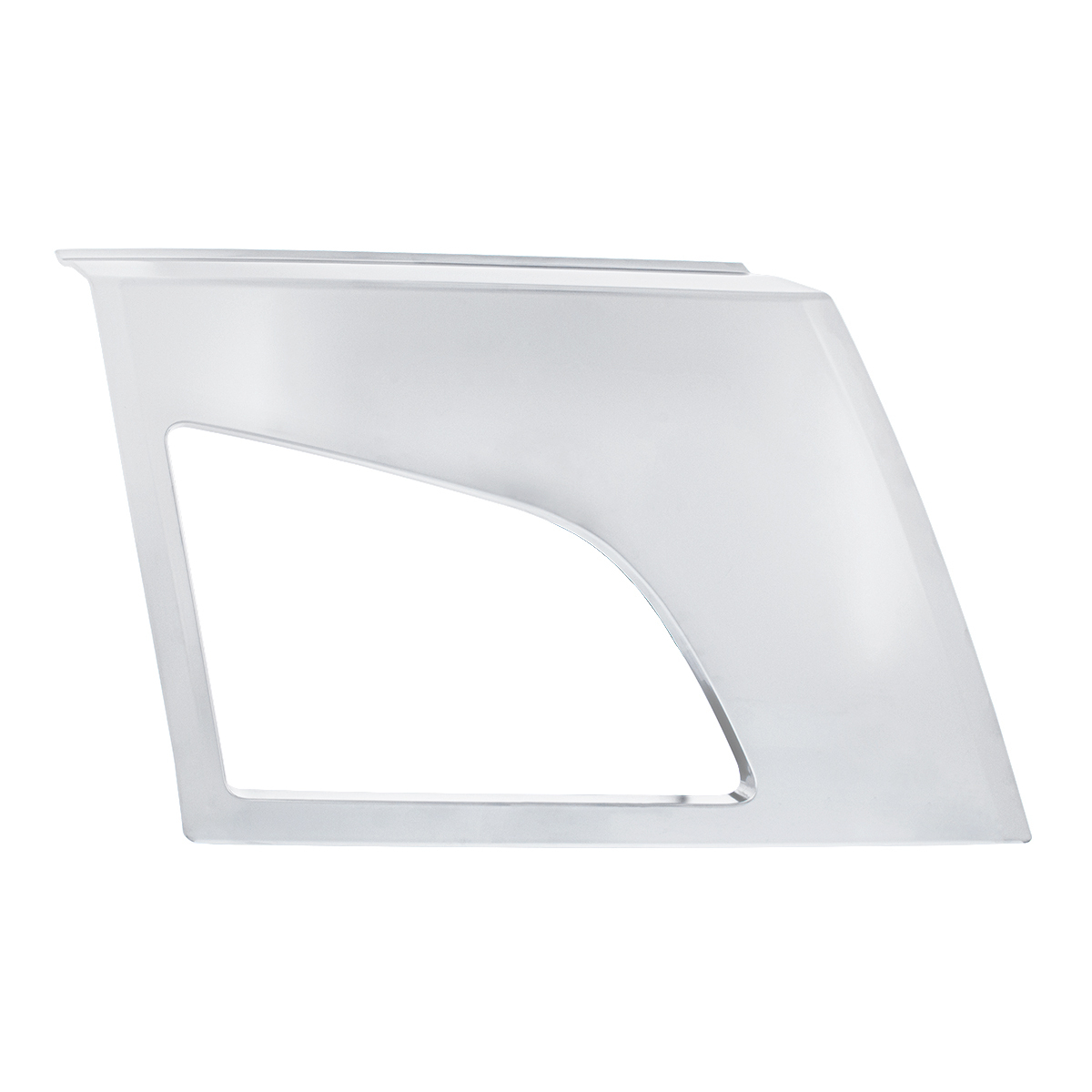 ABS Satin Silver Bumper Fog Light Hole Cover For 2018-2024 Volvo VNL - Passenger