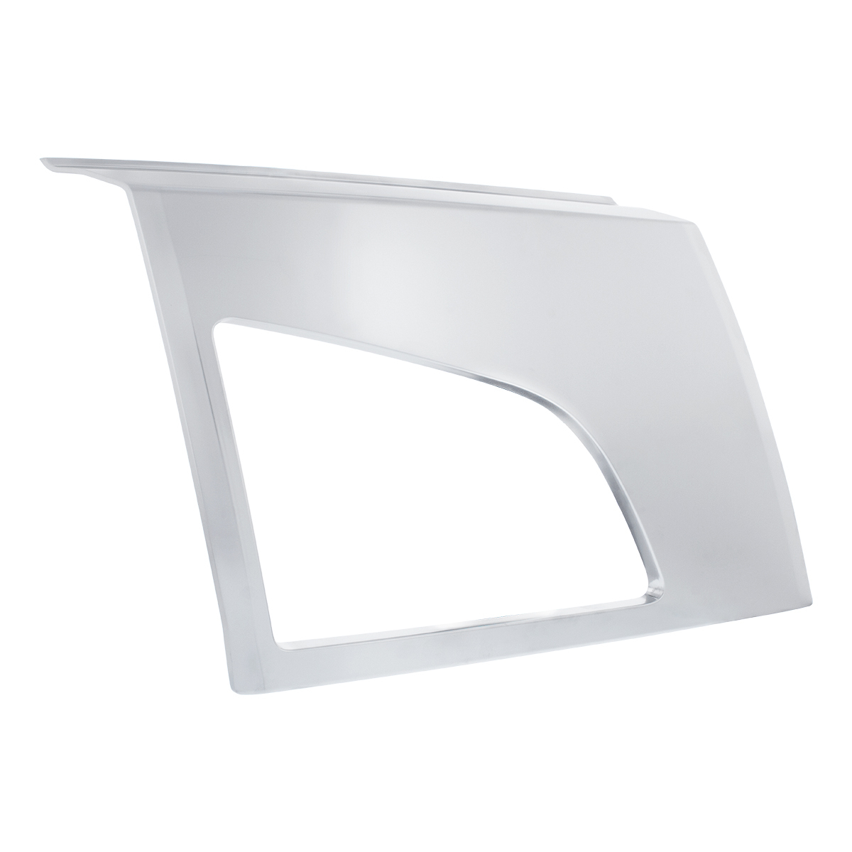 ABS Satin Silver Bumper Fog Light Hole Cover For 2018-2024 Volvo VNL - Passenger