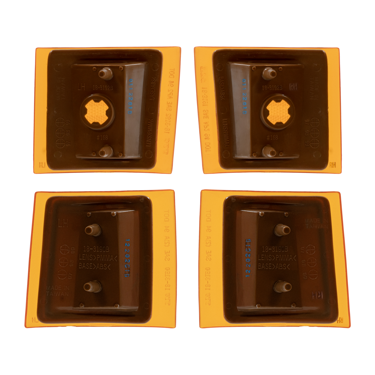 Front Side Marker Lights & Reflectors For 1994-2002 Chevrolet Truck (Complete Set/4)