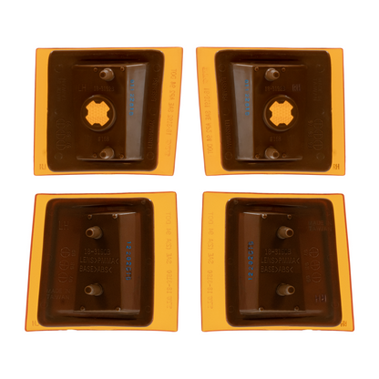 Front Side Marker Lights & Reflectors For 1994-2002 Chevrolet Truck (Complete Set/4)