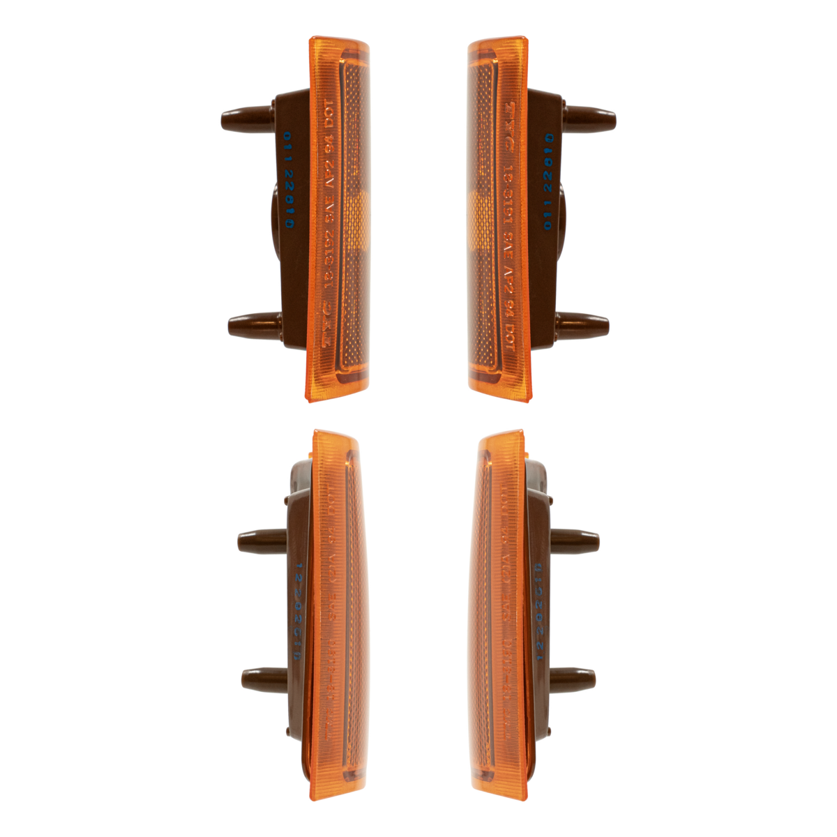 Front Side Marker Lights & Reflectors For 1994-2002 Chevrolet Truck (Complete Set/4)