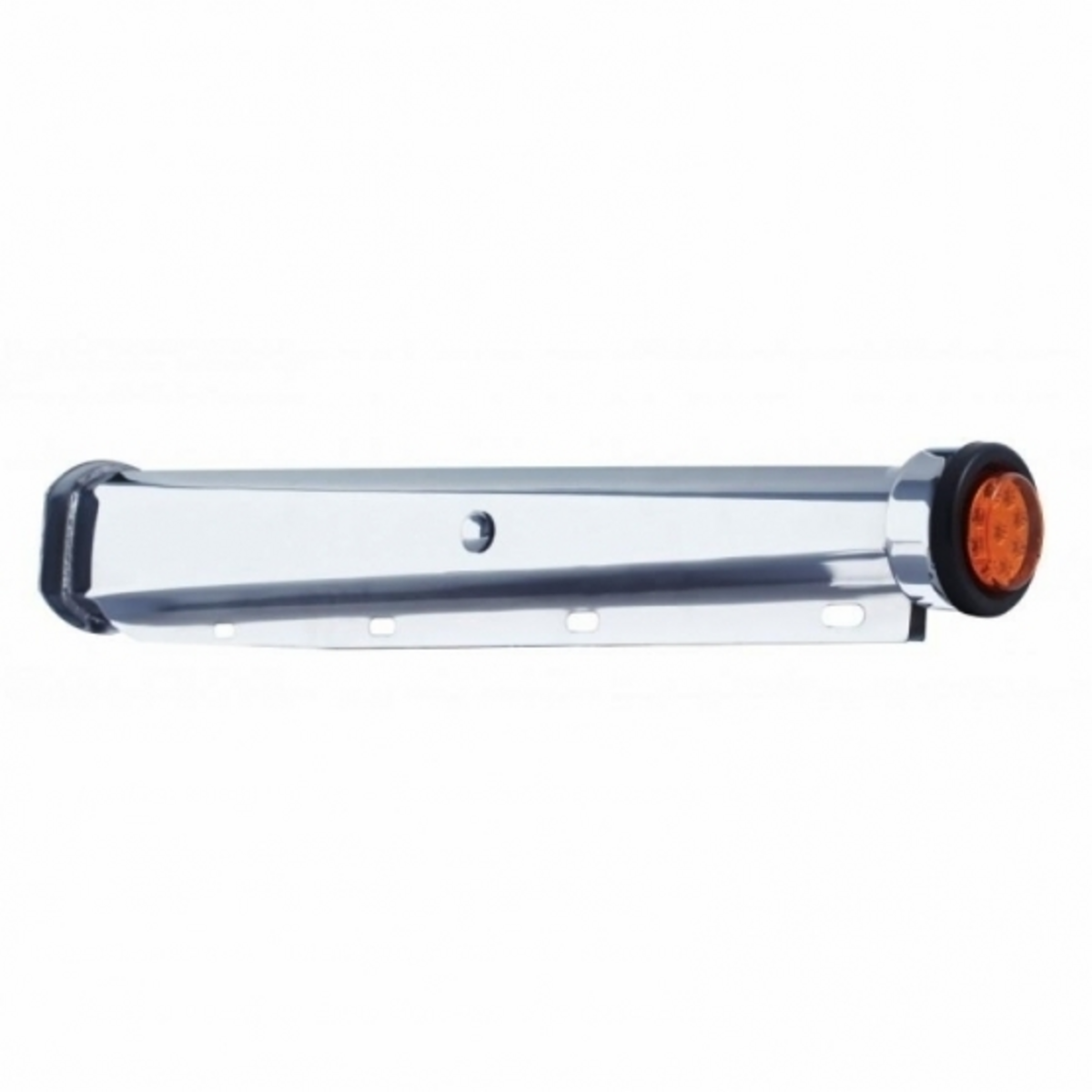 30" Heavy Duty Mud Flap Hangers With 9 LED Reflector End Cap & Grommet - Amber LED/Amber Lens (Pair)