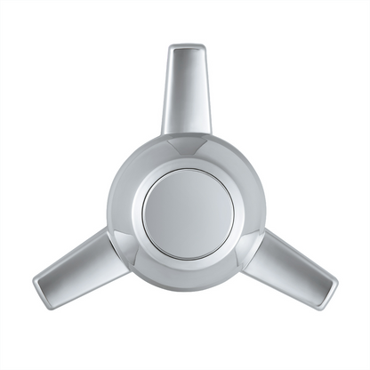 Chrome Plastic 3 Bar Straight Hubcap Spinner Only