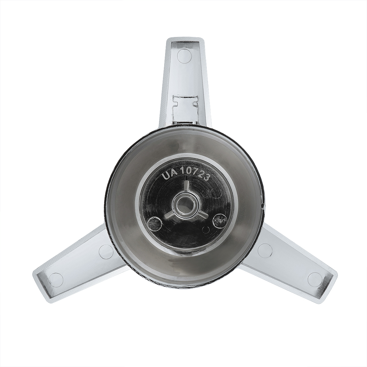 Chrome Plastic 3 Bar Straight Hubcap Spinner Only