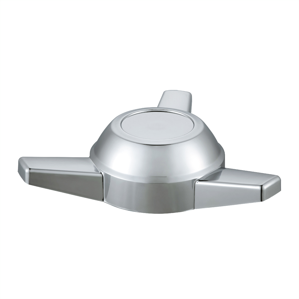 Chrome Plastic 3 Bar Straight Hubcap Spinner Only
