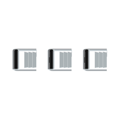 Chrome Plastic A/C & Heater Slider Control Knob For Kenworth/Freightliner - Plain (Card Of 3)