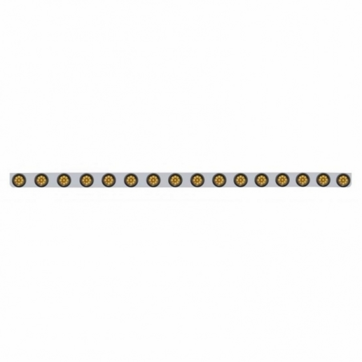 79-1/2" SS Bumper Light Bracket With 16X 9 LED 2" Reflector Light -Amber LED & Lens