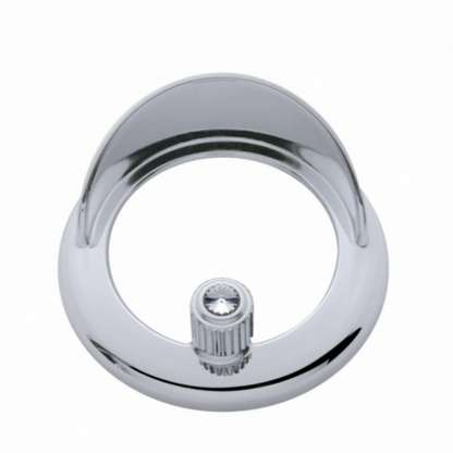 Clock Bezel With Visor For Freightliner Century/Coronado/Columbia - Clear Crystal
