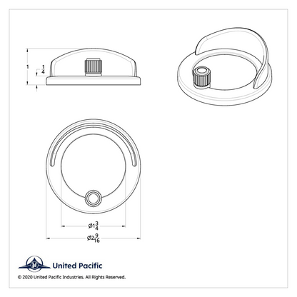 Clock Bezel With Visor For Freightliner Century/Coronado/Columbia - Clear Crystal