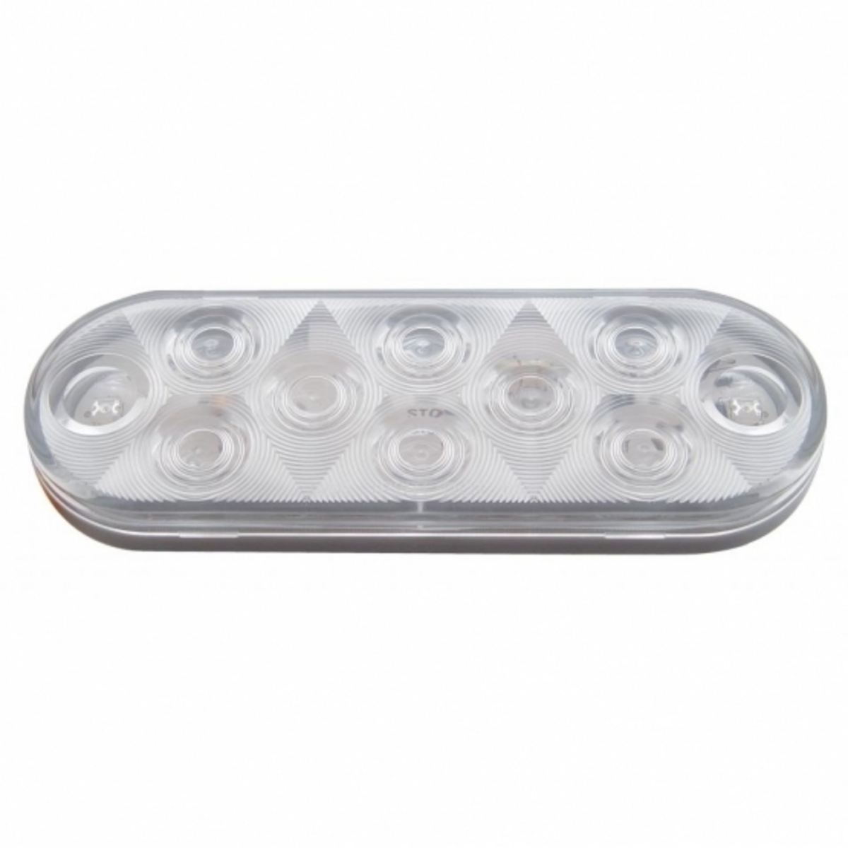 10 LED 6" Oval Light (Stop, Turn & Tail) - Red LED/Clear Lens