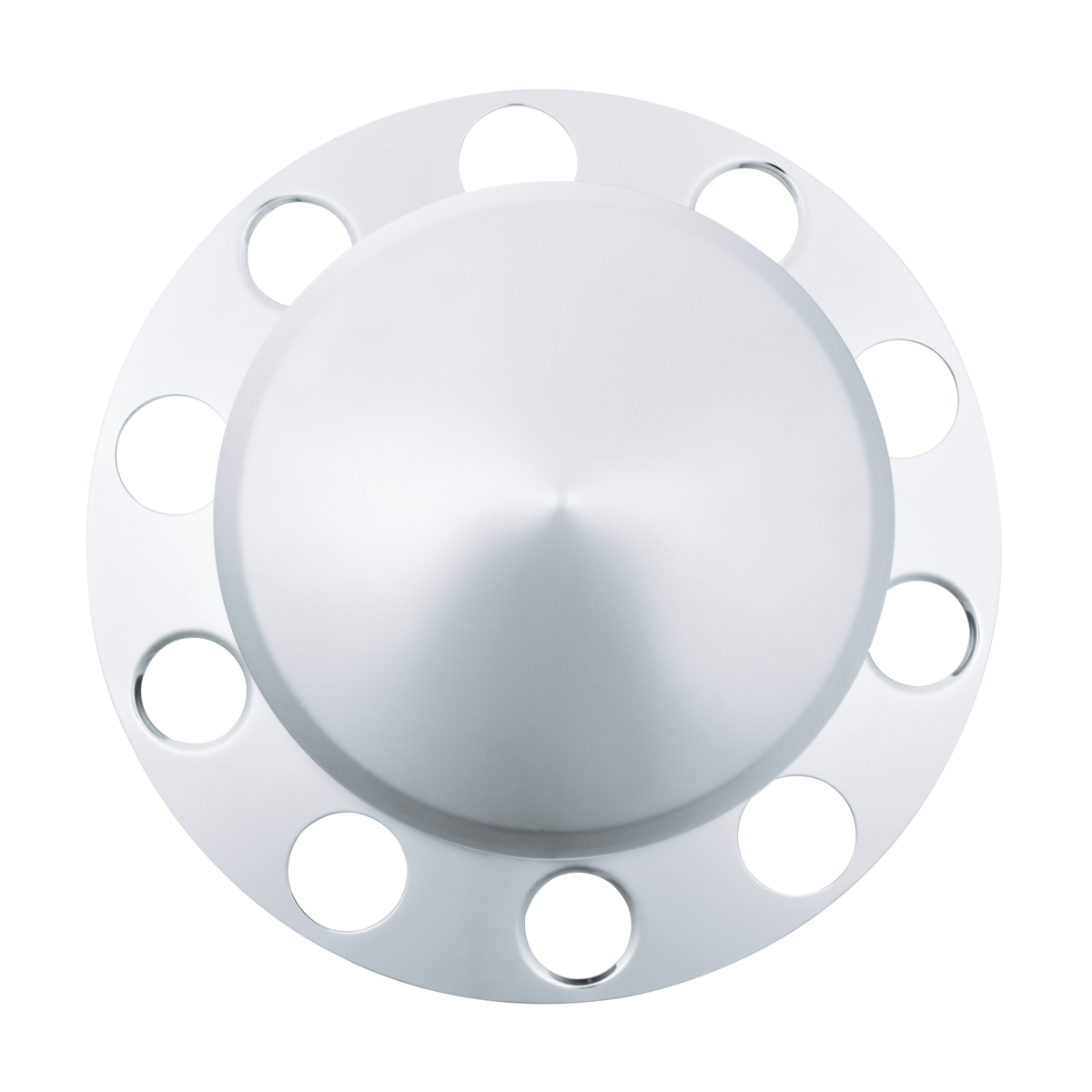 Chrome Pointed Front Axle Cover 3PC Kit For 1-1/2" Nut Cover - Aluminum Wheel