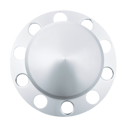 Chrome Pointed Front Axle Cover 3PC Kit For 1-1/2" Nut Cover - Aluminum Wheel