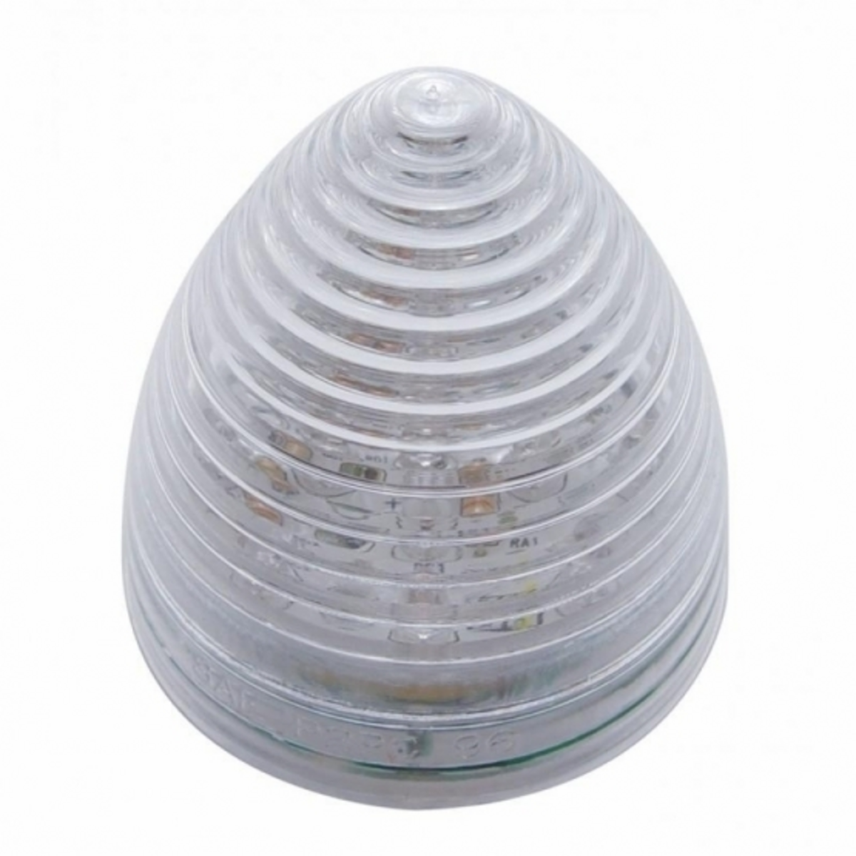 13 LED 2.5" Round Beehive Light (Clearance/Marker) - Red LED/Clear Lens