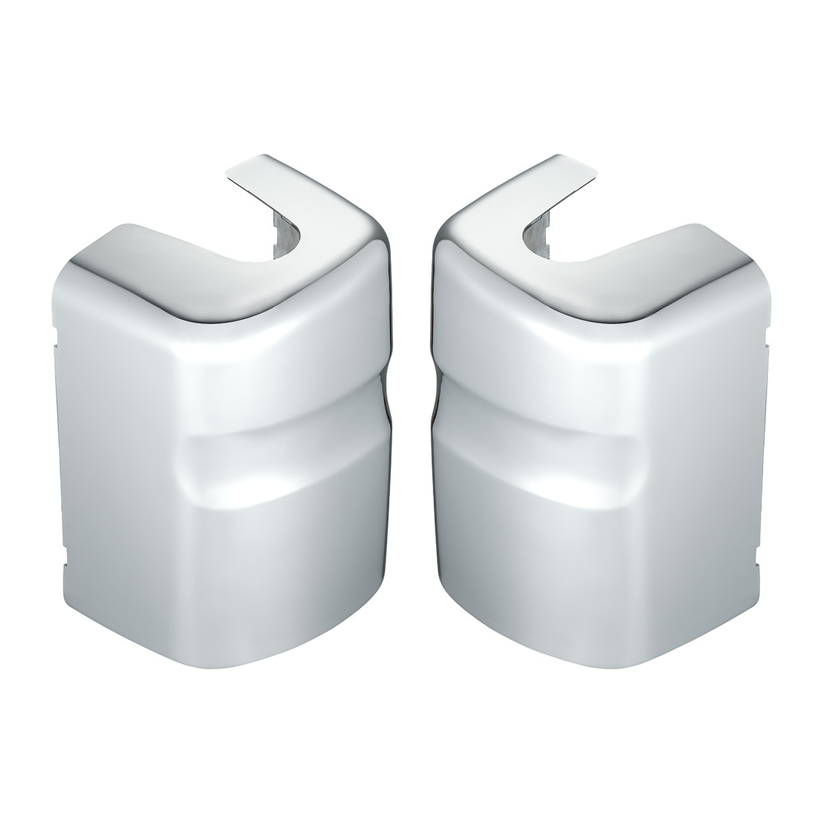 Chrome Plastic Bottom Mirror Post Covers For 2000-2010 International 9200I/9400I/9900I (Pair)