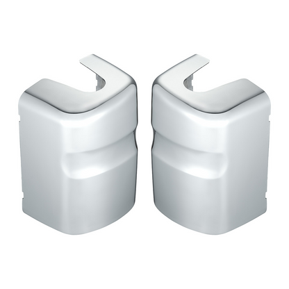 Chrome Plastic Bottom Mirror Post Covers For 2000-2010 International 9200I/9400I/9900I (Pair)