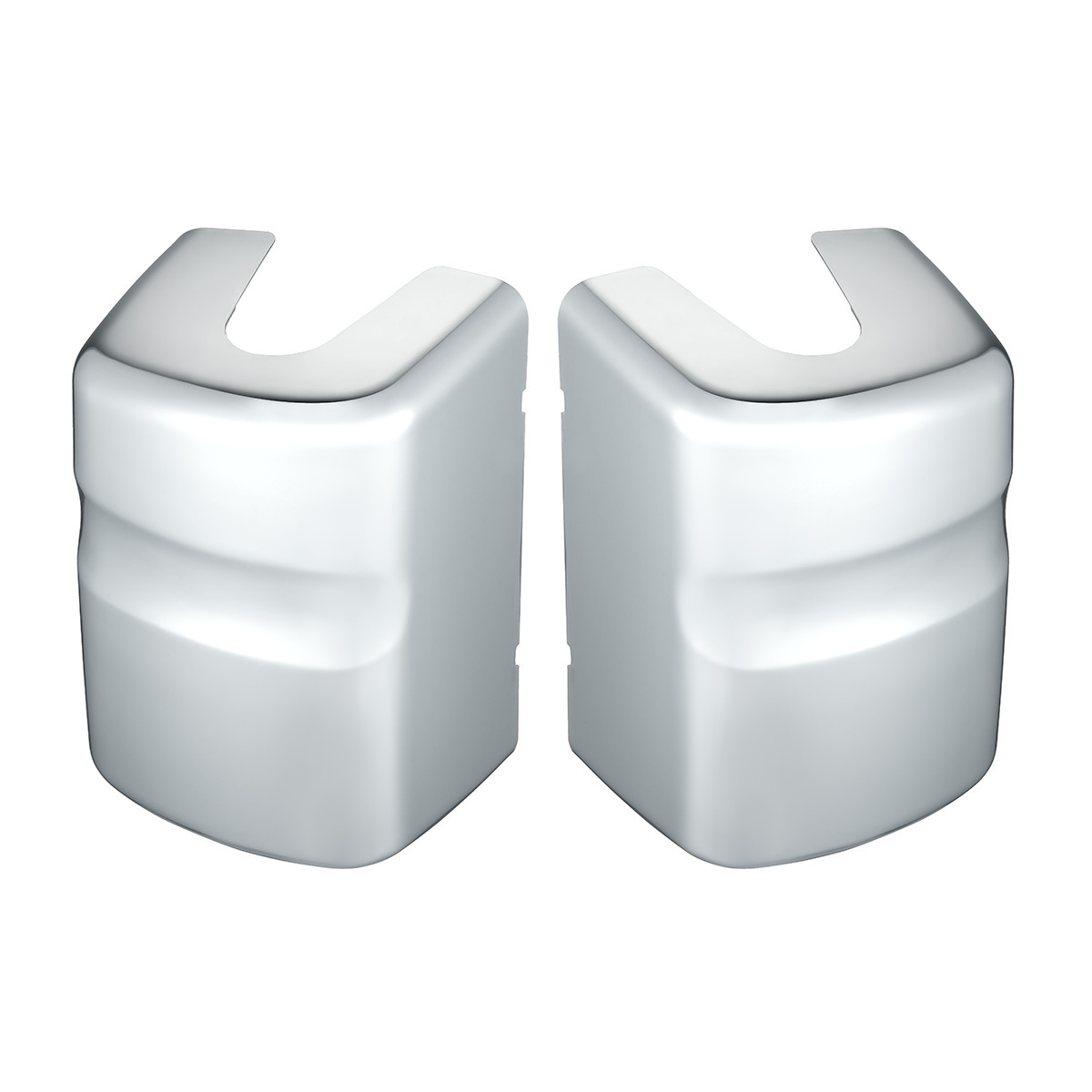 Chrome Plastic Bottom Mirror Post Covers For 2000-2010 International 9200I/9400I/9900I (Pair)