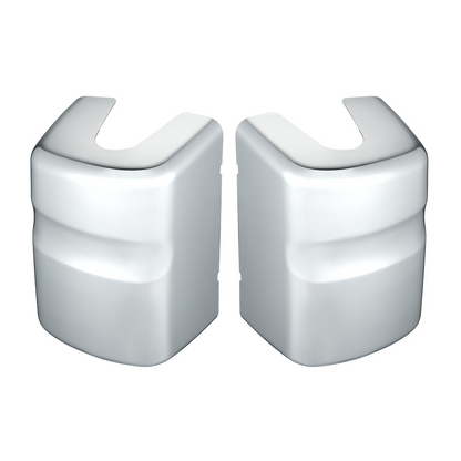 Chrome Plastic Bottom Mirror Post Covers For 2000-2010 International 9200I/9400I/9900I (Pair)