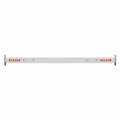 Polished SS Spreader Bar With White And Red LED Lights, Rear For 1932 Ford Car
