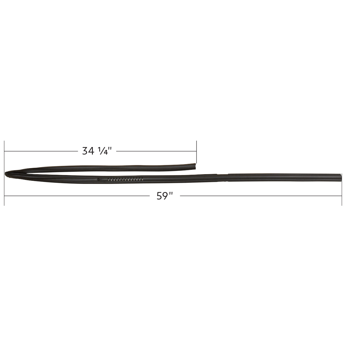 Rubber Door Glass Run With Window Post Liner For 1981-91 Chevy & GMC Truck - L/H