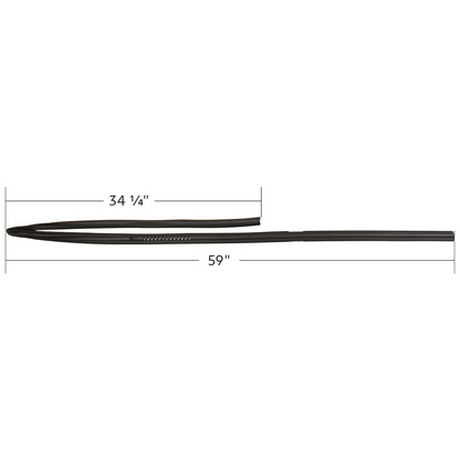 Rubber Door Glass Run With Window Post Liner For 1981-91 Chevy & GMC Truck - L/H
