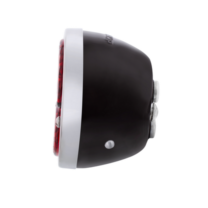 31 LED Sequential Tail Light Assembly With 4 LED LP Light, Black Housing, & SS Rim For 1928-31 Ford Car - L/H; 31 LED Sequential Tail Light Assembly With Black Housing & SS Rim For 1928-31 Ford Car - R/H (2pcs)