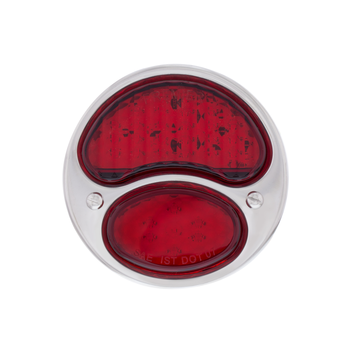 31 LED Sequential Tail Light Assembly With 4 LED LP Light, Black Housing, & SS Rim For 1928-31 Ford Car - L/H; 31 LED Sequential Tail Light Assembly With Black Housing & SS Rim For 1928-31 Ford Car - R/H (2pcs)