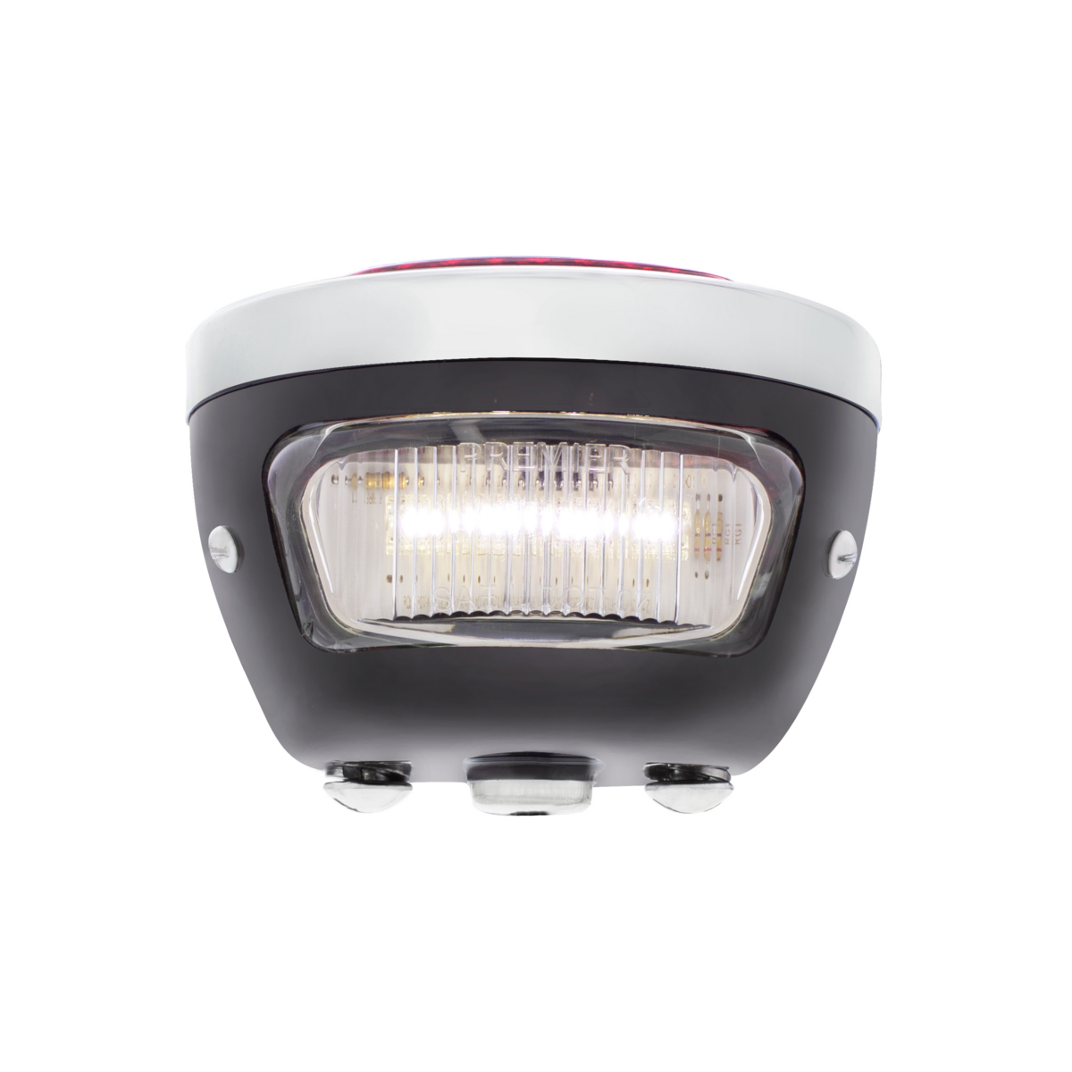 31 LED Sequential Tail Light Assembly With 4 LED LP Light, Black Housing, & SS Rim For 1928-31 Ford Car - L/H; 31 LED Sequential Tail Light Assembly With Black Housing & SS Rim For 1928-31 Ford Car - R/H (2pcs)