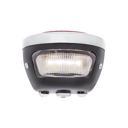 31 LED Sequential Tail Light Assembly With 4 LED LP Light, Black Housing, & SS Rim For 1928-31 Ford Car - L/H; 31 LED Sequential Tail Light Assembly With Black Housing & SS Rim For 1928-31 Ford Car - R/H (2pcs)