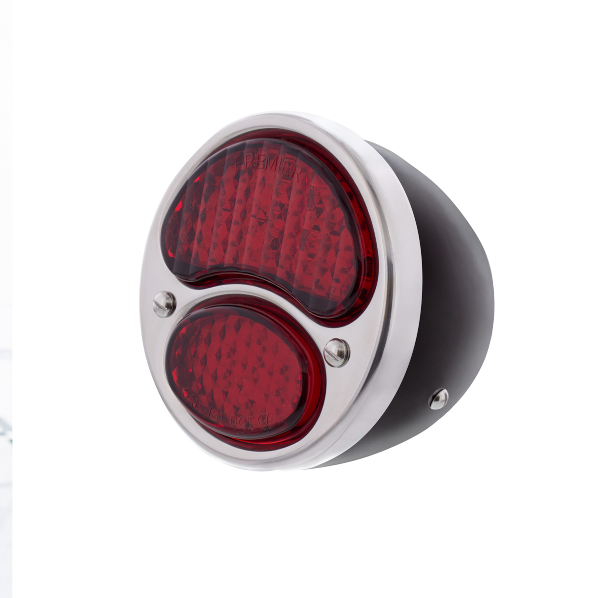 31 LED Sequential Tail Light Assembly With 4 LED LP Light, Black Housing, & SS Rim For 1928-31 Ford Car - L/H; 31 LED Sequential Tail Light Assembly With Black Housing & SS Rim For 1928-31 Ford Car - R/H (2pcs)