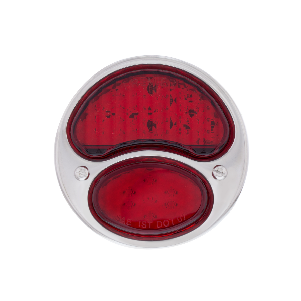 31 LED Sequential Tail Light Assembly With 4 LED LP Light, Black Housing, & SS Rim For 1928-31 Ford Car - L/H; 31 LED Sequential Tail Light Assembly With Black Housing & SS Rim For 1928-31 Ford Car - R/H (2pcs)