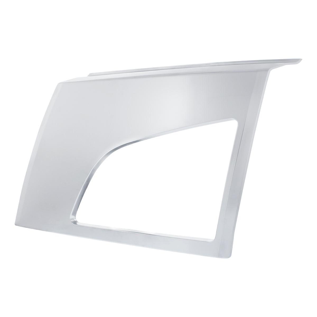 ABS Satin Silver Bumper Fog Light Hole Cover For 2018-2024 Volvo VNL - Driver