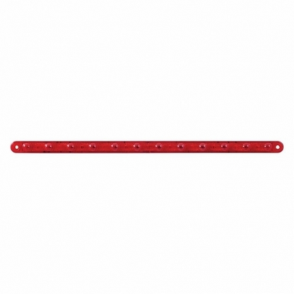12 LED 12" Ultra Slim Light Bar Only (Stop, Turn & Tail) - Red LED/Red Lens (Bulk)