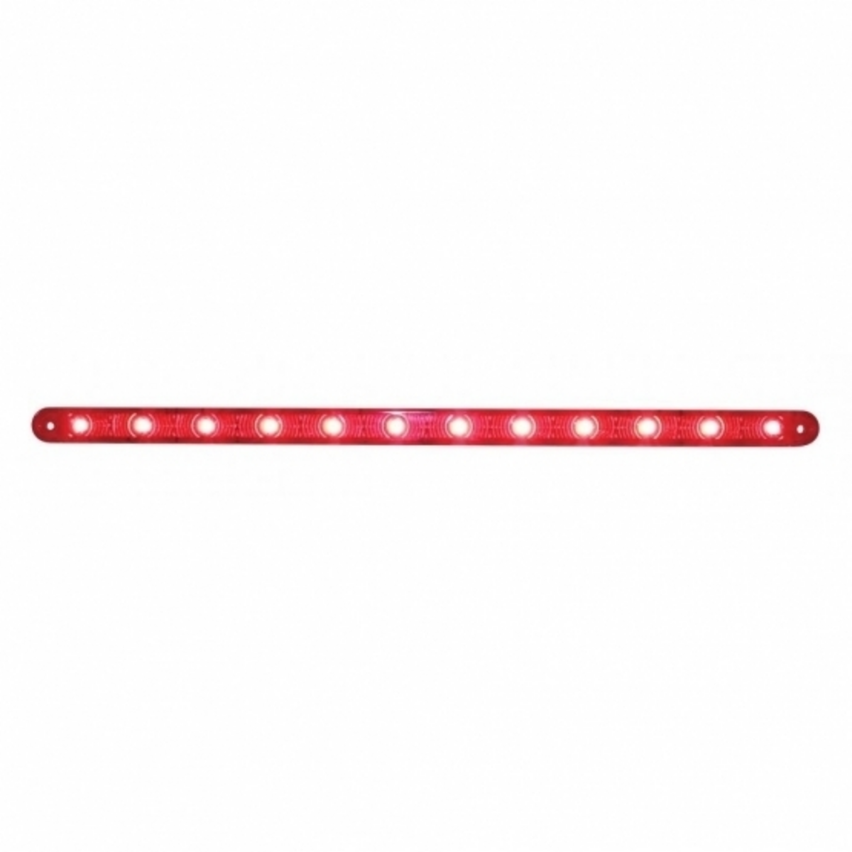 12 LED 12" Ultra Slim Light Bar Only (Stop, Turn & Tail) - Red LED/Red Lens (Bulk)