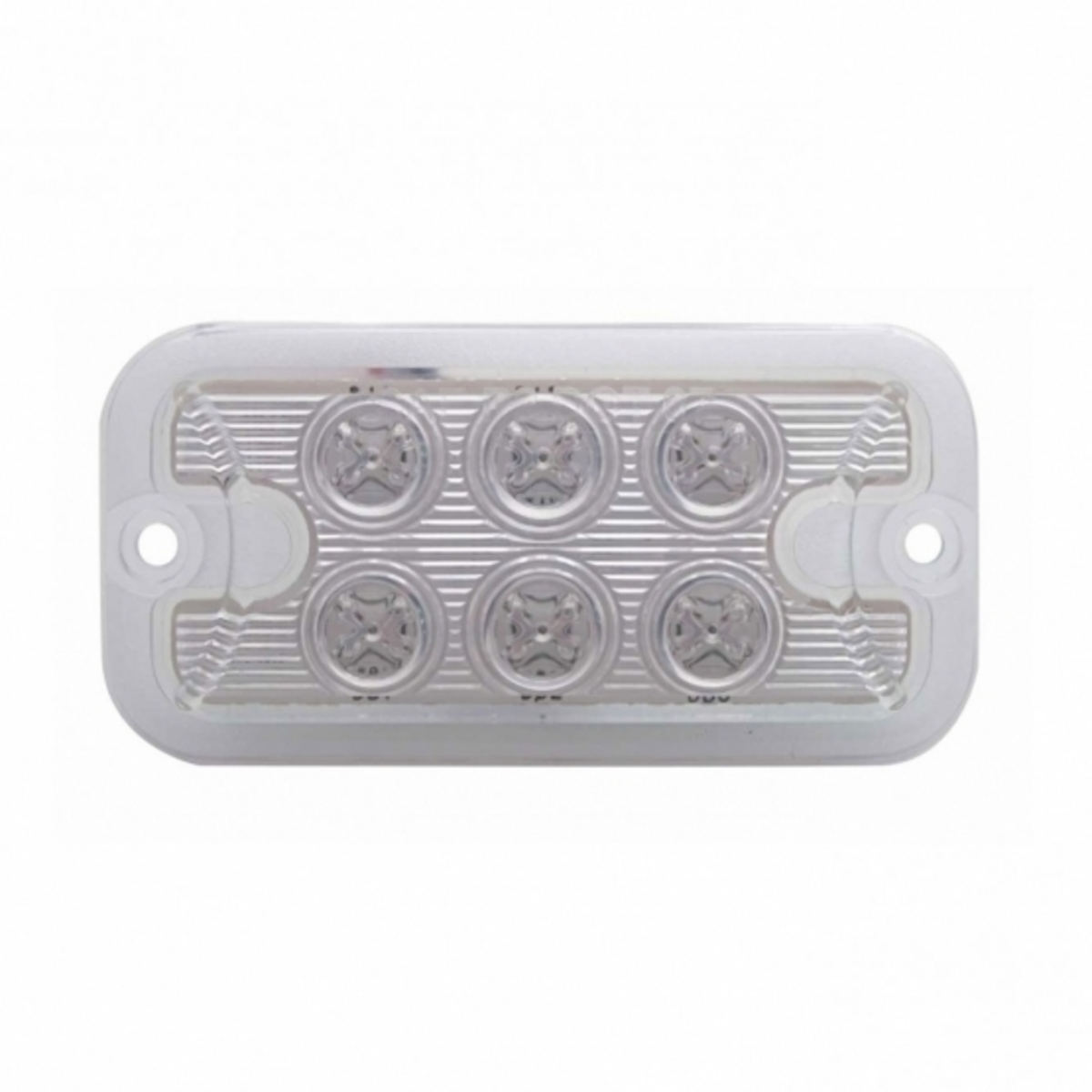 6 LED Dual Function Light - Red LED/Clear Lens