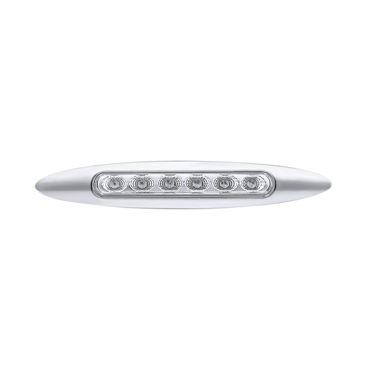 Double Fury 6 LED Dual Function 6" Marker Light With Chrome Bezel-Red & Blue/Clear Lens