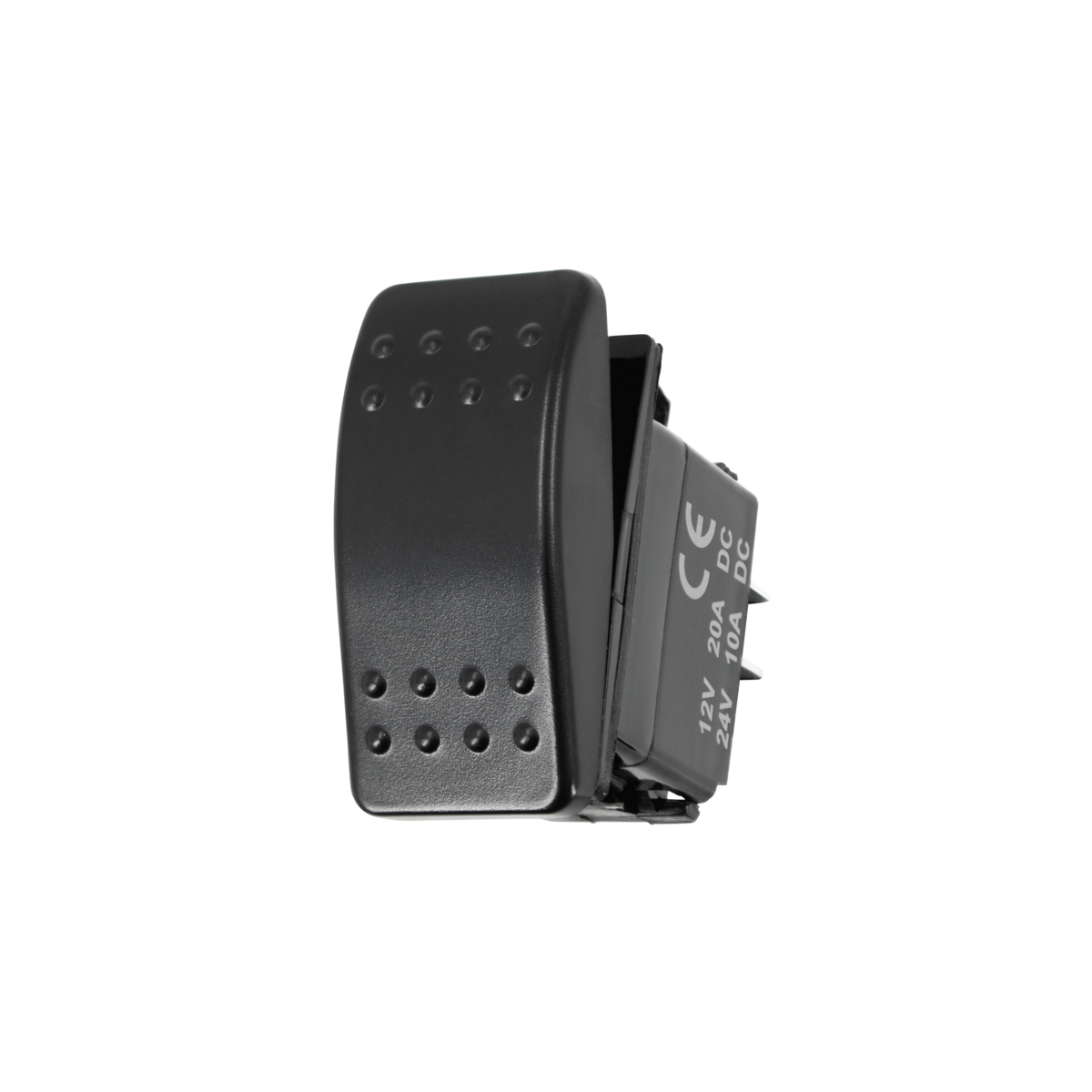 Black DPDT On/On Rocker Switch (Carling Style) 1 Pc