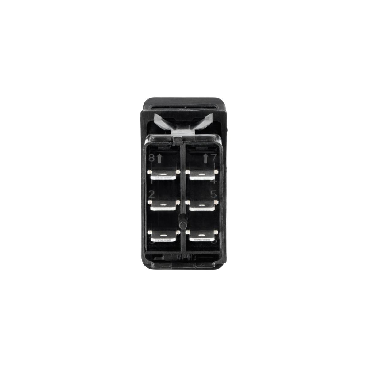 Black DPDT On/On Rocker Switch (Carling Style) 1 Pc