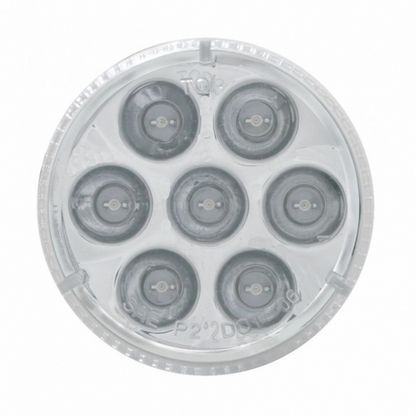 7 LED 2" Round Light (Clearance/Marker) - Red LED/Clear Lens