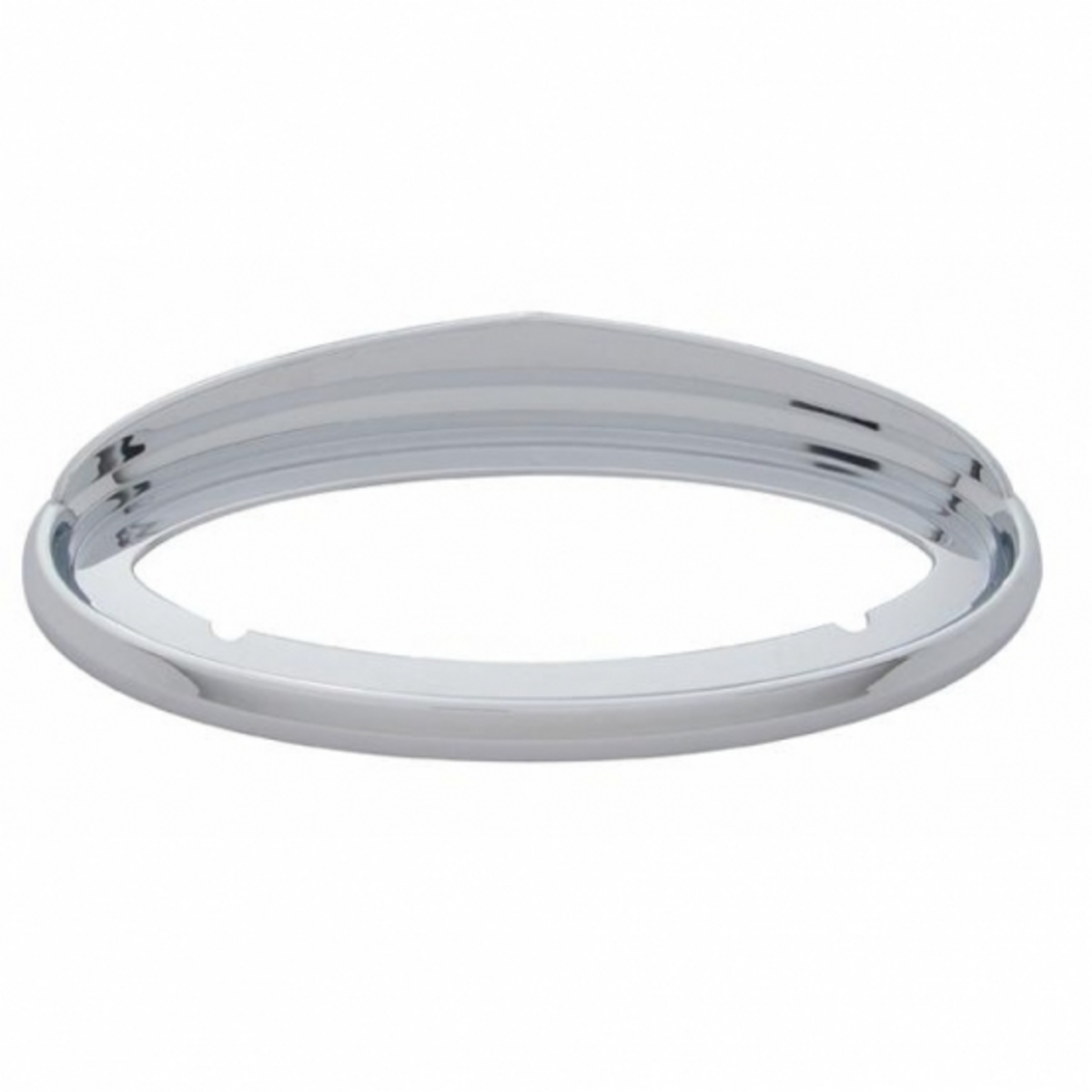 Chrome Bezel With Visor For 7-1/2" X 3" Peterbilt Unibilt Emblem