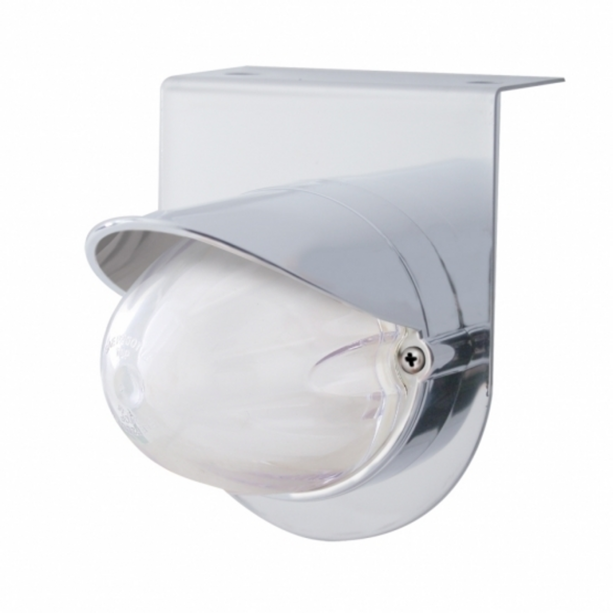 Stainless Light Bracket With 9 LED Dual Function Watermelon GloLight & Visor - Red LED/Clear Lens