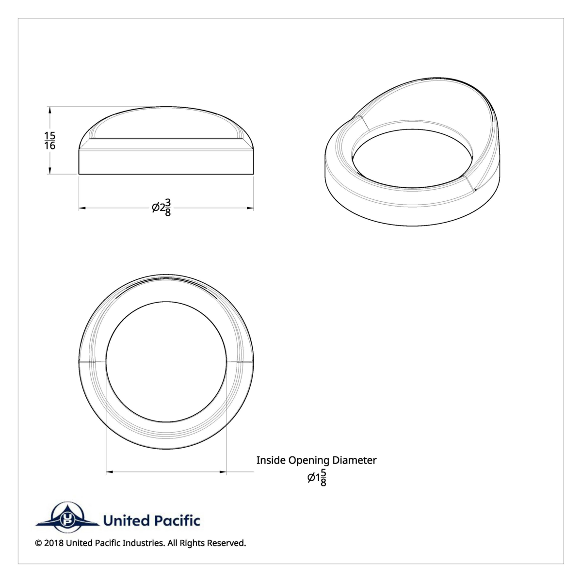 Small Gauge Cover With Visor For 2008-2017 Freightliner Cascadia