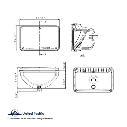 ULTRALIT - High Power LED 4" X 6" Low Beam Headlight