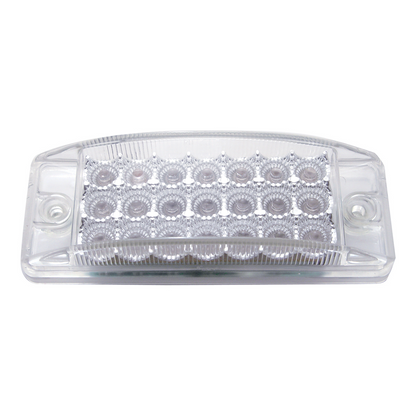 21 LED Reflector Rectangular Light (Clearance/Marker) - Amber LED/Clear Lens